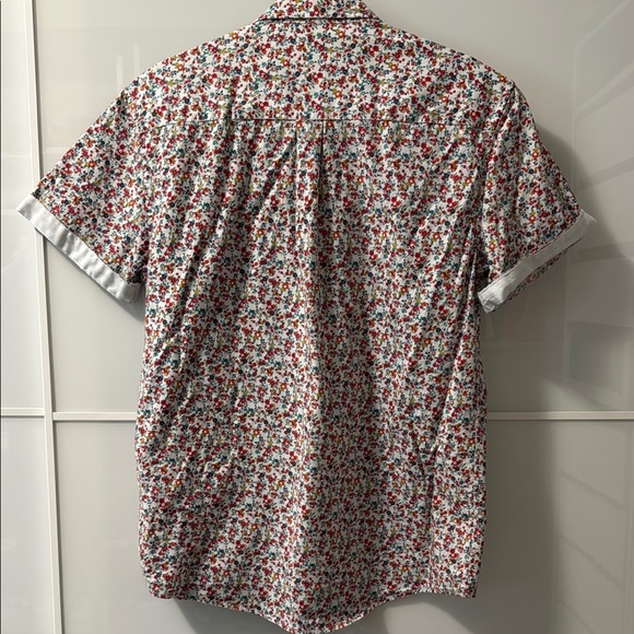 London Prodigy Men’s Floral Short Sleeve Shirt - Picture 4 of 4